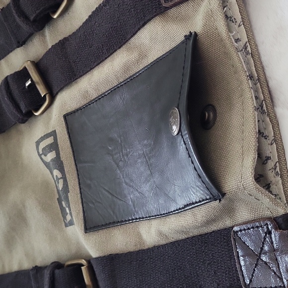 RARE🦄Mona B USA Straps & Buckles Canvas Tote-Canvas/Military Tents/Truck Tarps - Picture 7 of 14